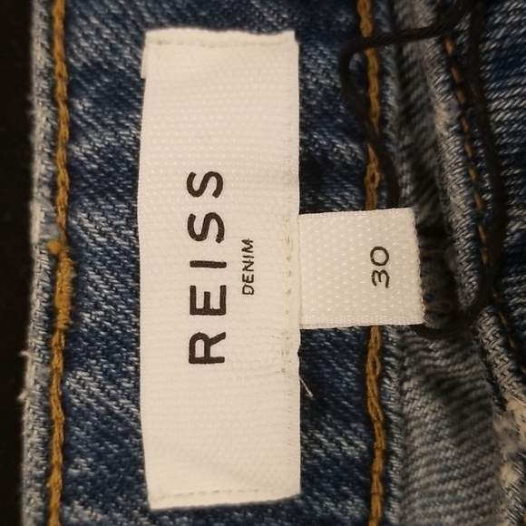 💕REISS💕 Elle High Waist Crop Jeans ~ Mid Blue 30 NWT - Picture 14 of 16